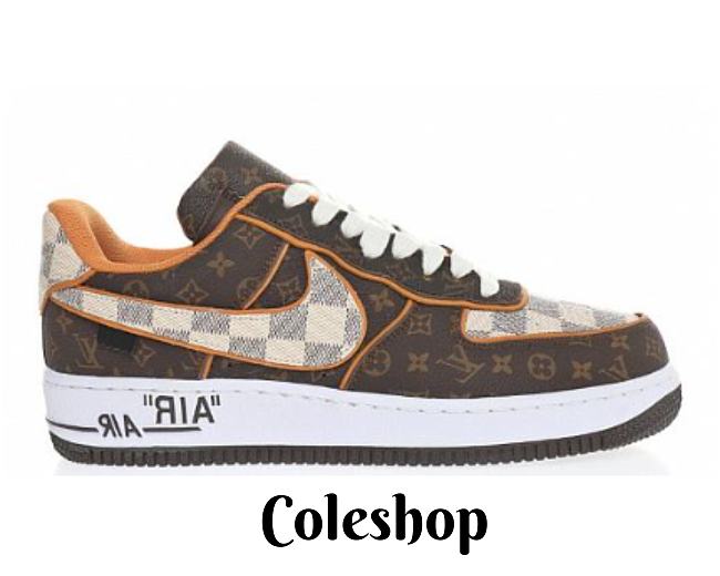 Nike Air Force 1 Low Louis Vuitton Monogram Brown Damier Azur - 1