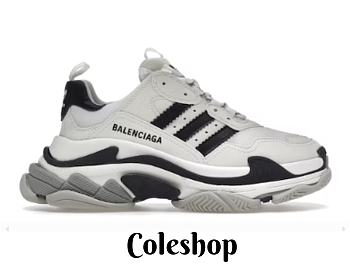 Balenciaga x adidas Triple S White Black 710020W2ZB19112