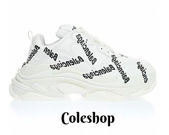 Balenciaga Triple S Logotype White - 536737W2FAB9010