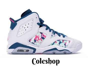 Jordan 6 Retro White Laser Fuchsia Green Abyss (GS) 543390 153