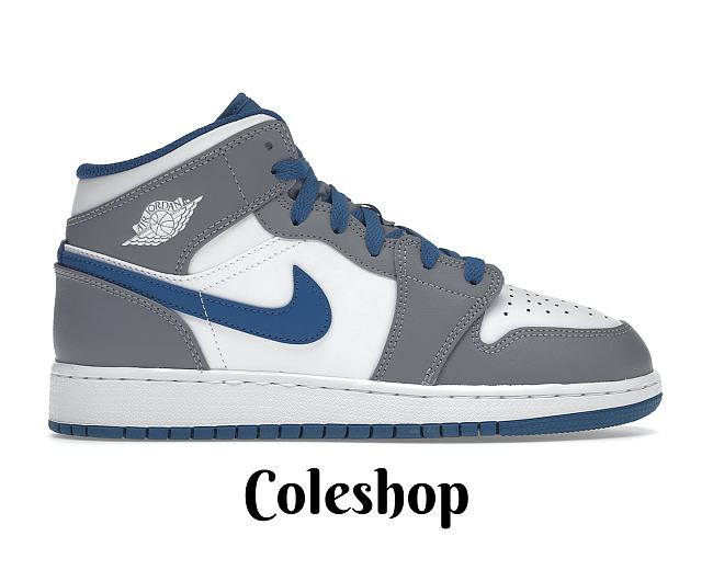 Air Jordan 1 Mid True Blue Cement DQ8423-014 - 1