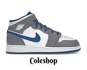 Air Jordan 1 Mid True Blue Cement DQ8423-014 - 1