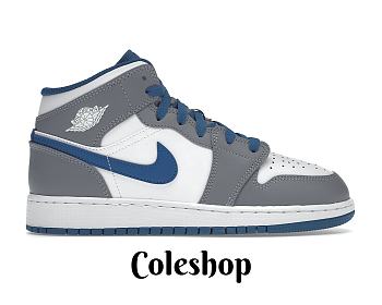 Air Jordan 1 Mid True Blue Cement DQ8423-014