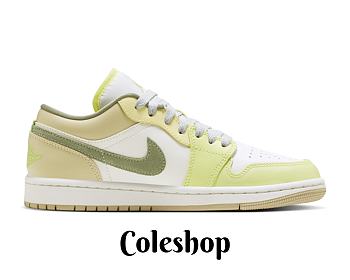 Air Jordan 1 Low Sail White Oil Green FD9906-131