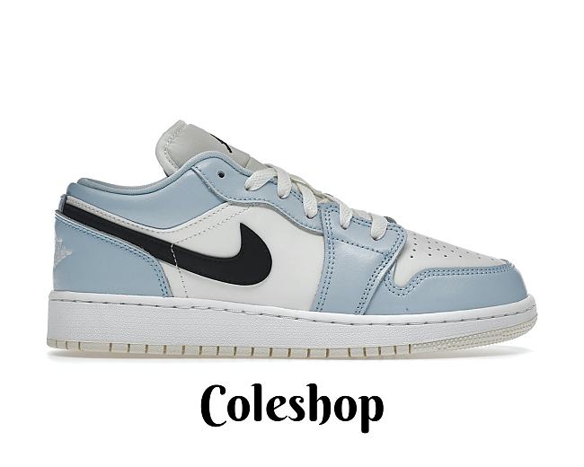 Air Jordan 1 Low Ice Blue Black 554723-401 - 1