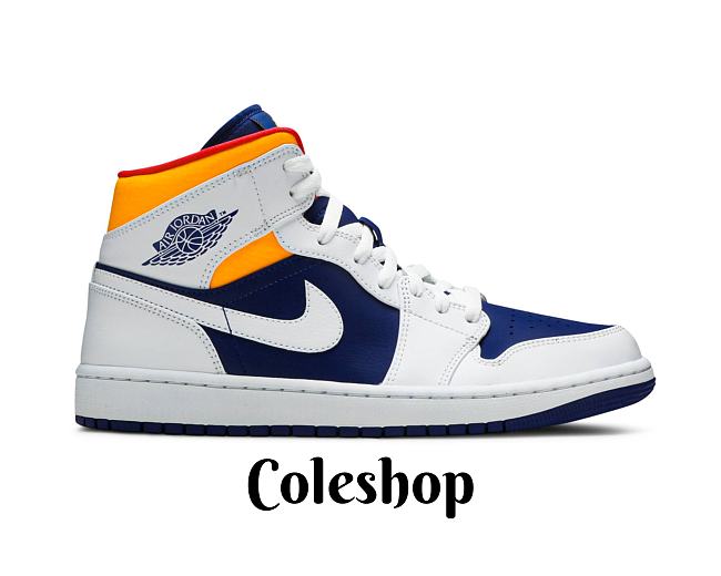 Air Jordan 1 Mid Royal Blue Laser Orange 554724-131 - 1