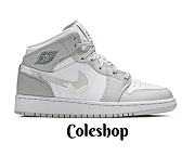 Air Jordan 1 Retro Mid GS 'Grey Fog' 555112-012 - 1