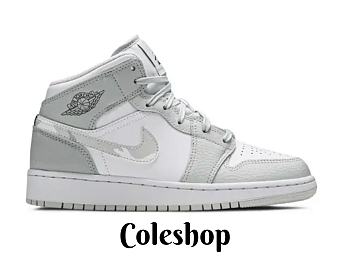 Air Jordan 1 Retro Mid GS 'Grey Fog' 555112-012