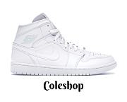 Nike Air Jordan 1 Mid Triple White 554724-109 - 1