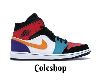 Air Jordan 1 Mid Bred Multi-Color  554724-125