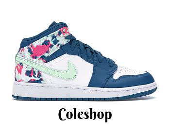 Air Jordan 1 Mid Paint Stroke (GS) 555112-300