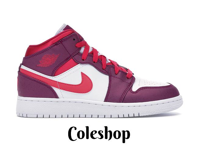 Air Jordan 1 Mid GS True Berry Rush Pink 555112-661 - 1