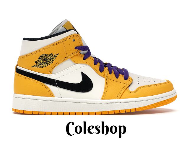 Air Jordan 1 Mid SE Lakers 852542-700 - 1