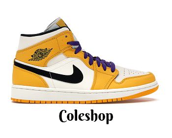 Air Jordan 1 Mid SE Lakers 852542-700