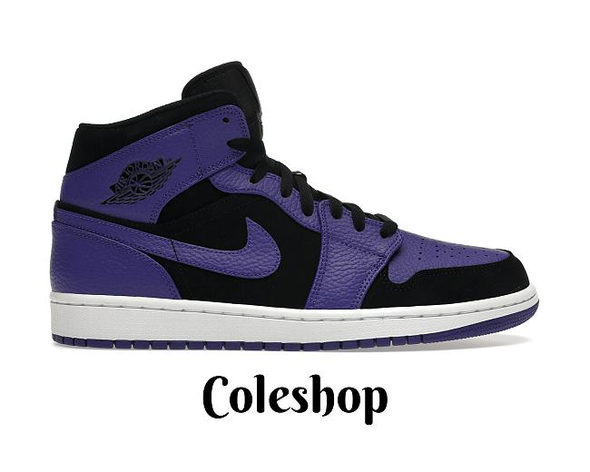 Air Jordan 1 Mid Black Dark Concord 554724-051 - 1