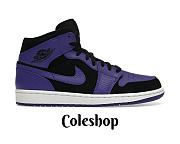 Air Jordan 1 Mid Black Dark Concord 554724-051 - 1