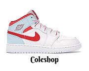 Air Jordan 1 Mid White Topaz Mist 555112-104 - 1