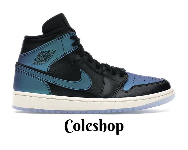 Air Jordan 1 Mid Iridescent Black BQ6472-009 - 1