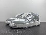 A Bathing Ape Bape Sta Patent Leather White Grey 1I70-291-0211I70-191-022 - 1