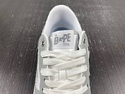 A Bathing Ape Bape Sta Patent Leather White Grey 1I70-291-0211I70-191-022 - 5