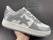 A Bathing Ape Bape Sta Patent Leather White Grey 1I70-291-0211I70-191-022 - 3